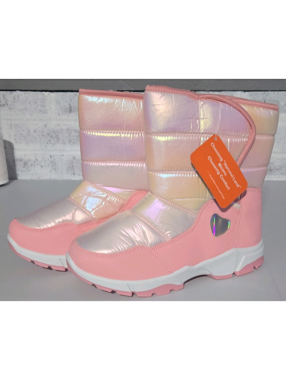 Harvest Land New Comfort Concept Kids Pink Iridescent Snow Boots US 4 EU 36